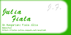 julia fiala business card