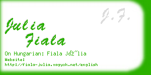 julia fiala business card